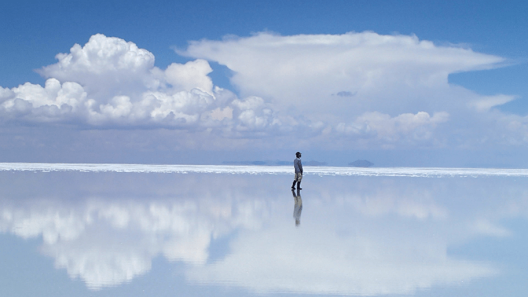 ボリビアウユニ塩湖の風景